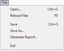 The File menu.